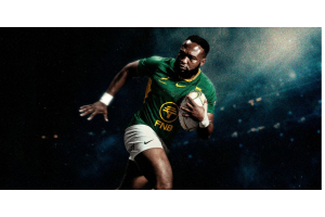 Maillot Springboks Nike 2026 The Greatest Rivalry vert et or, face et dos