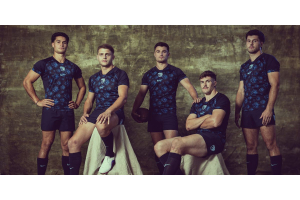 Maillot extérieur Aviron Bayonnais 2026-2027 Nike bleu nuit avec motif Eguzkilore