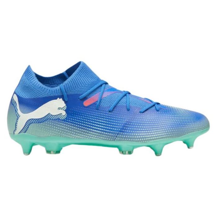 Chaussures rugby Puma Future 7 Match MxSG bleues vue profil