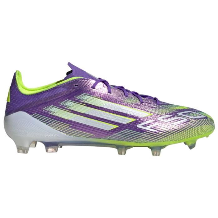 Chaussures Rugby F50 Elite FG Crampons Moulés Terrain Sec Violet/Vert - Adidas