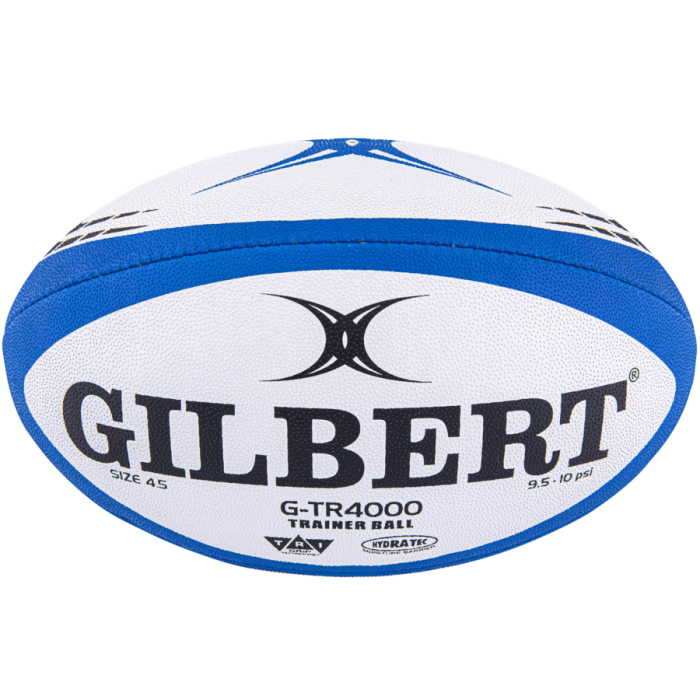 Ballon rugby G-TR4000 bleu blanc taille 4.5 Gilbert entraînement