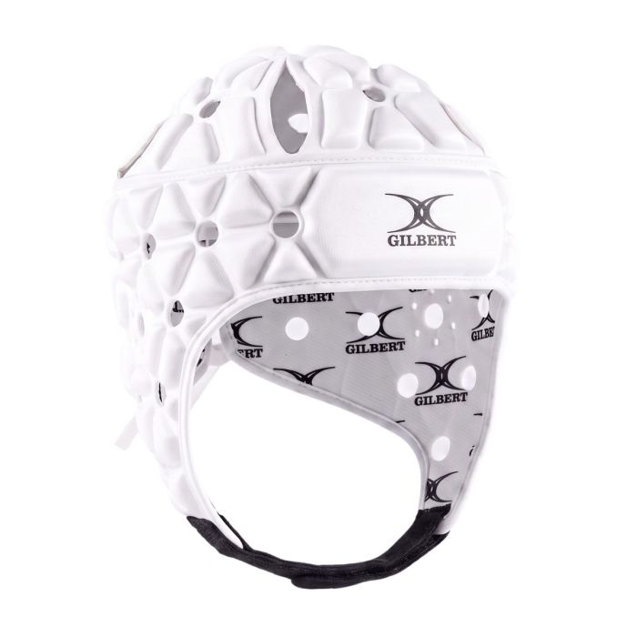 Casque rugby Gilbert Air blanc mousse EVA vue face