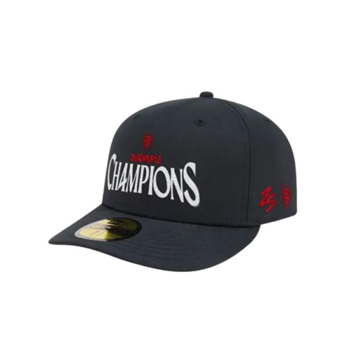 Casquette noire brodée 4x Champions de France Stade Toulousain 2026 logo rouge