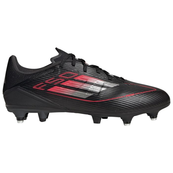 Chaussures Rugby F50 League SG Crampons Hybrides Tout Terrain Noir et Rouge - Adidas