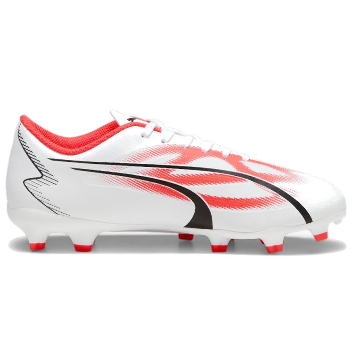Chaussures rugby Puma Ultra Play enfant vue latérale noire orange