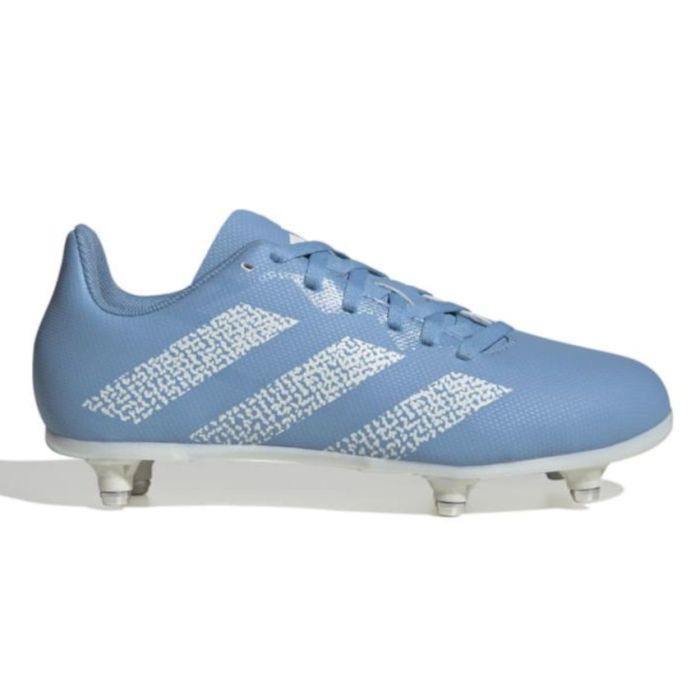 Chaussures Rugby Junior SG Crampons Vissés terrain Gras Bleu Ciel - Adidas