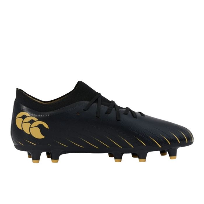 Chaussures Rugby Speed Infinite Pro Rugby Moulée Terrain Sec Noir et Or - Canterbury