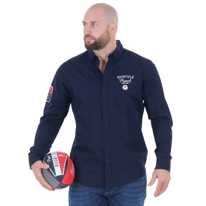 Chemise marine manches longues French Rugby Club - Ruckfield