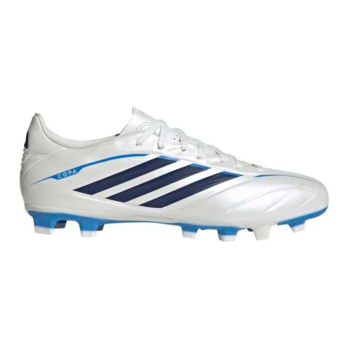 Chaussure rugby Adidas Copa Pure IV Club bleu métal vue latérale extérieure
