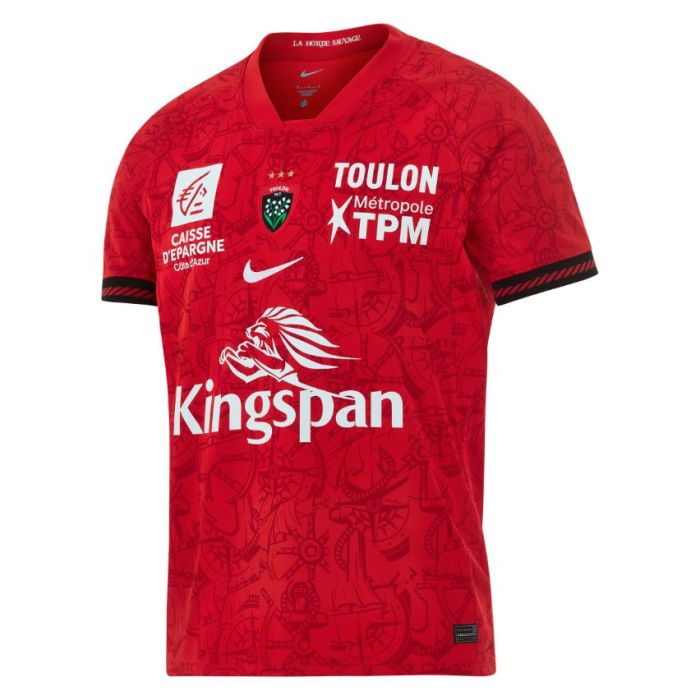 Maillot rouge RCT Toulon 2026-2027 Nike Stadium face avant