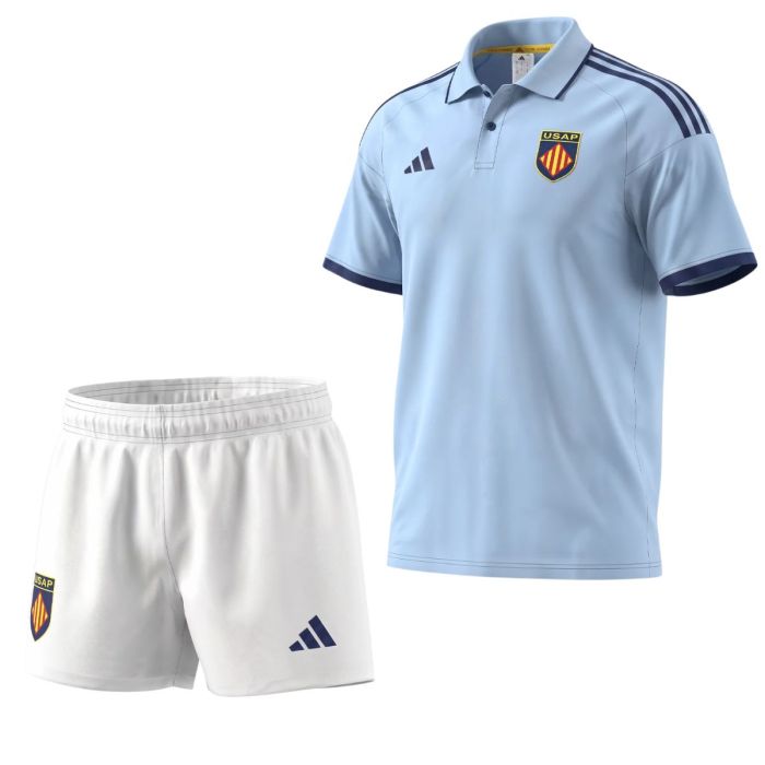 Mini kit rugby USAP Perpignan sang et or Adidas 2026-2027