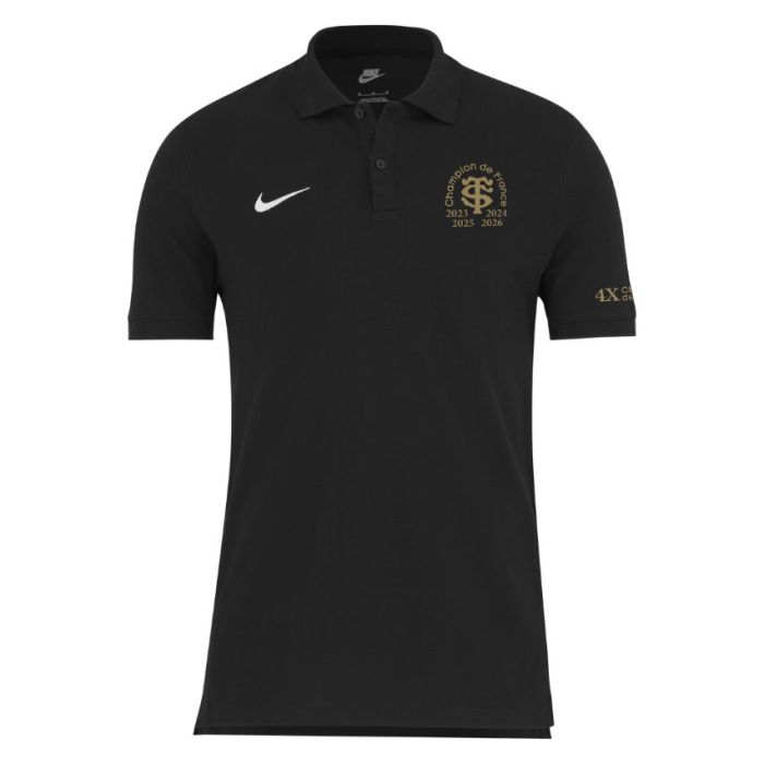 PRÉCOMMANDE - Polo Stade Toulousain 4X Champions de France Noir Or Nike 2026