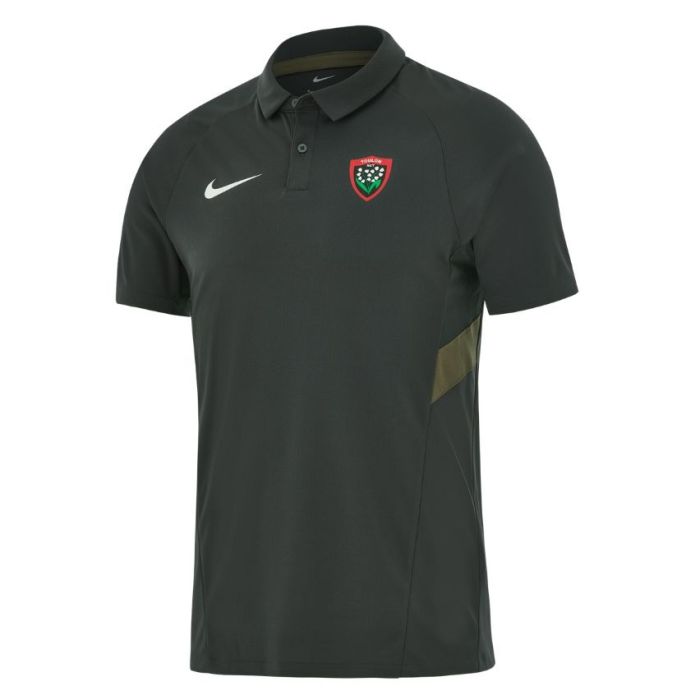 Polo entraînement RC Toulon Nike anthracite kaki face 2026-2027
