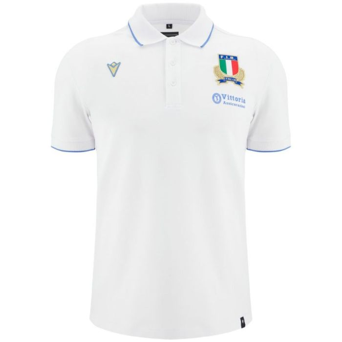 Polo Rugby Voyage Italie 2025/2026 Blanc - Macron
