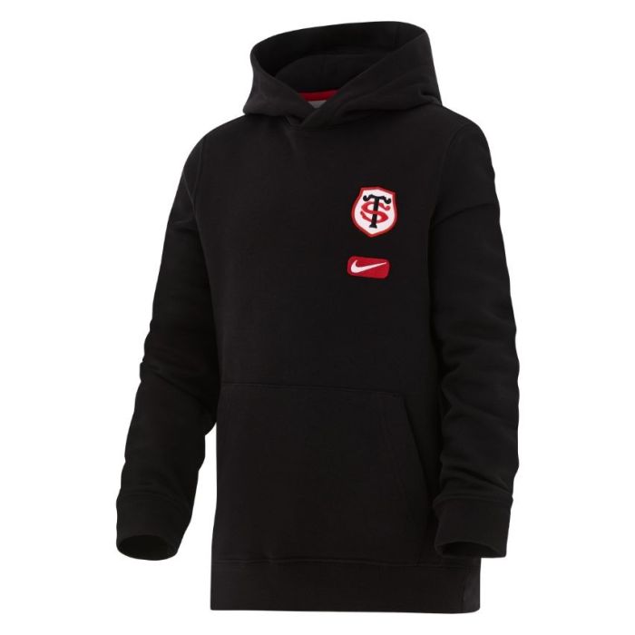 Sweat capuche Stade Toulousain enfant Nike noir écusson brodé