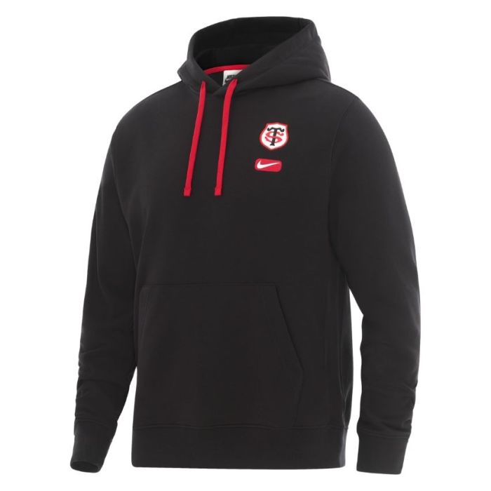 Hoodie Stade Toulousain Nike molleton coton cordons rouges