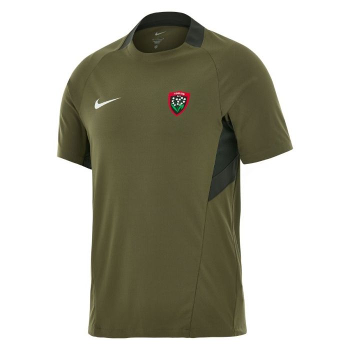T-shirt training RC Toulon Nike kaki anthracite face avant écusson
