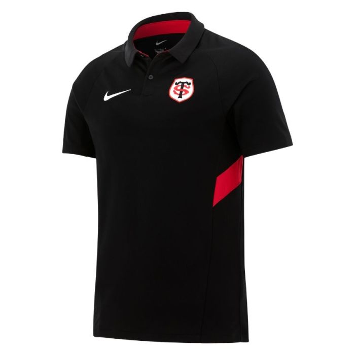 Polo entraînement Stade Toulousain Nike noir empiècements rouges homme