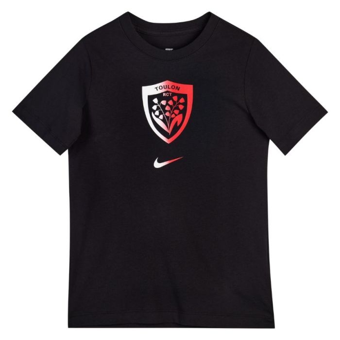 T-shirt enfant Nike RC Toulon noir écusson dégradé rouge blanc
