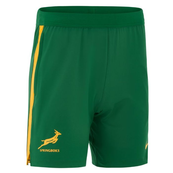 Short entraînement Springboks Nike vert Gorge Green détails jaunes