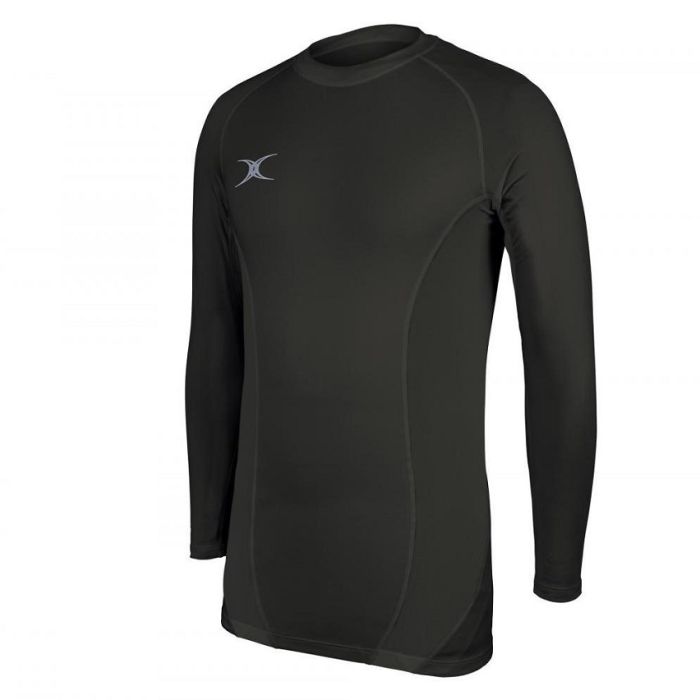 Sous-maillot thermique noir Gilbert Atomic II enfant coupe ajustée rugby