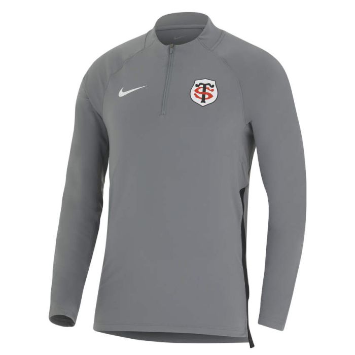 Sweat Rugby 1/4 Zip Stade toulousain 2024/2025 Gris - Nike