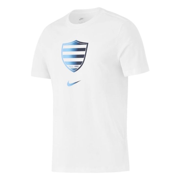 T-shirt blanc Racing 92 Nike écusson bleu dégradé