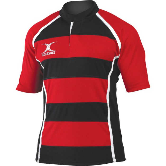 Maillot Rugby Entrainement X Act II Noir Rouge - Gilbert