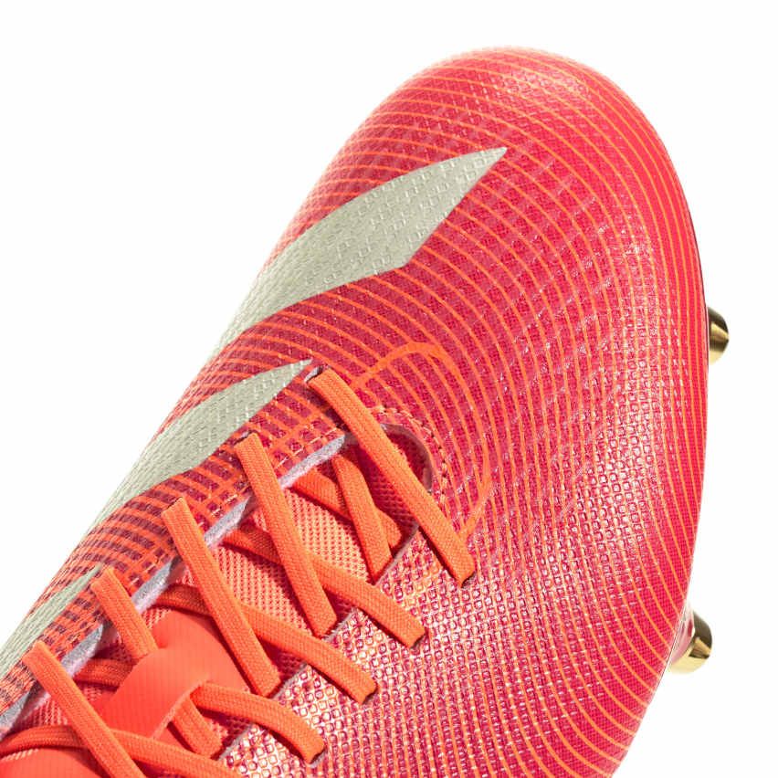 Chaussures Rugby Adizero RS15 Pro SG Crampons Hybrides Tout Terrain Rouge et orange - Adidas
