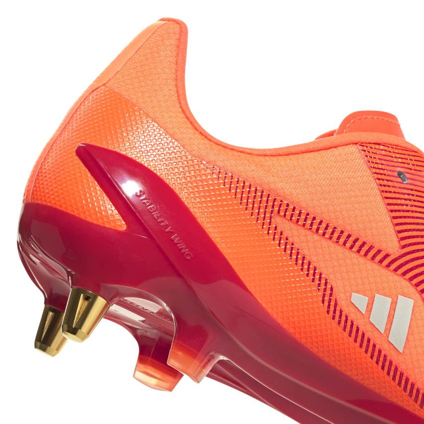 Chaussures Rugby Adizero RS15 Pro SG Crampons Hybrides Tout Terrain Rouge et orange - Adidas