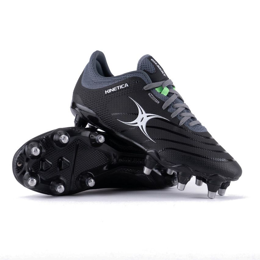Chaussures Rugby Kinetica Pro Power 8S Noir Crampons Visés Terrain Gras -  Gilbert