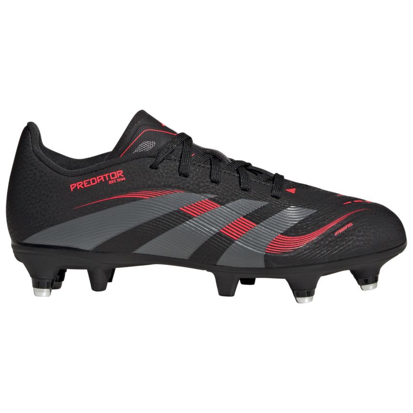 Chaussures Rugby Enfant Predator League SG Hybrides Noir Rouge - Adidas