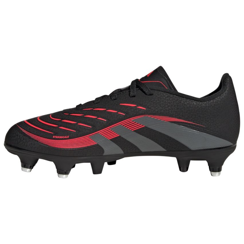 Chaussures Rugby Enfant Predator League SG Hybrides Noir Rouge - Adidas