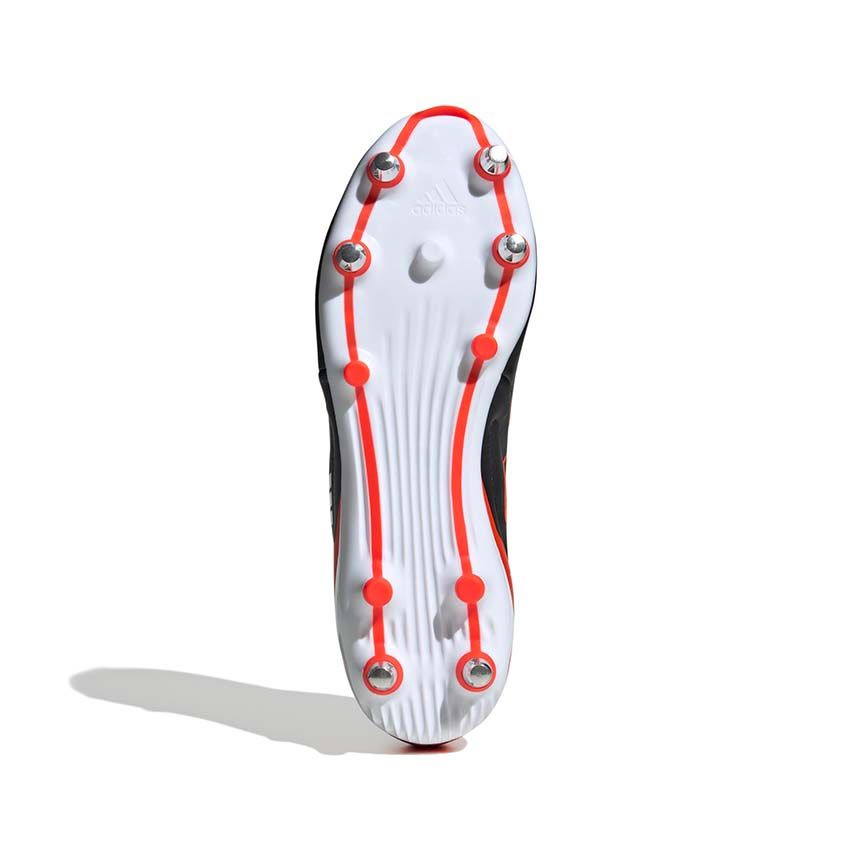 Chaussures Rugby RS15 Elite SG Crampons Hybrides Tout Terrain Noir et Rouge - Adidas