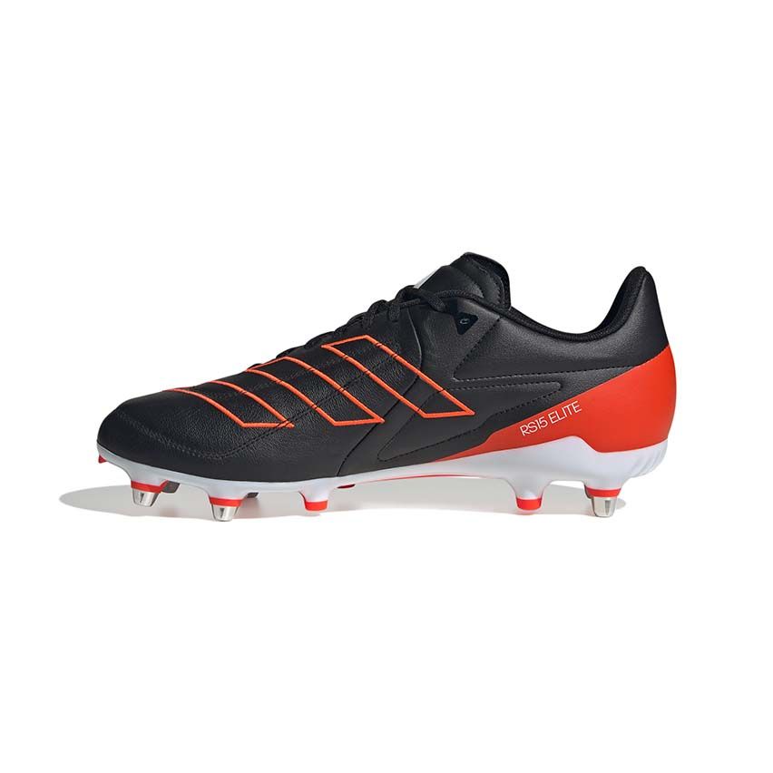 Chaussures Rugby RS15 Elite SG Crampons Hybrides Tout Terrain Noir et Rouge - Adidas