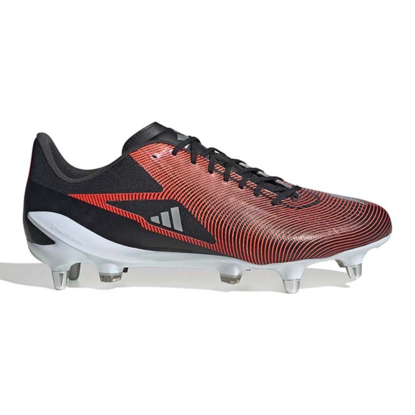 Chaussures Rugby Adizero RS15 Pro SG Crampons Hybrides Tout Terrain Rouge et noir Adidas