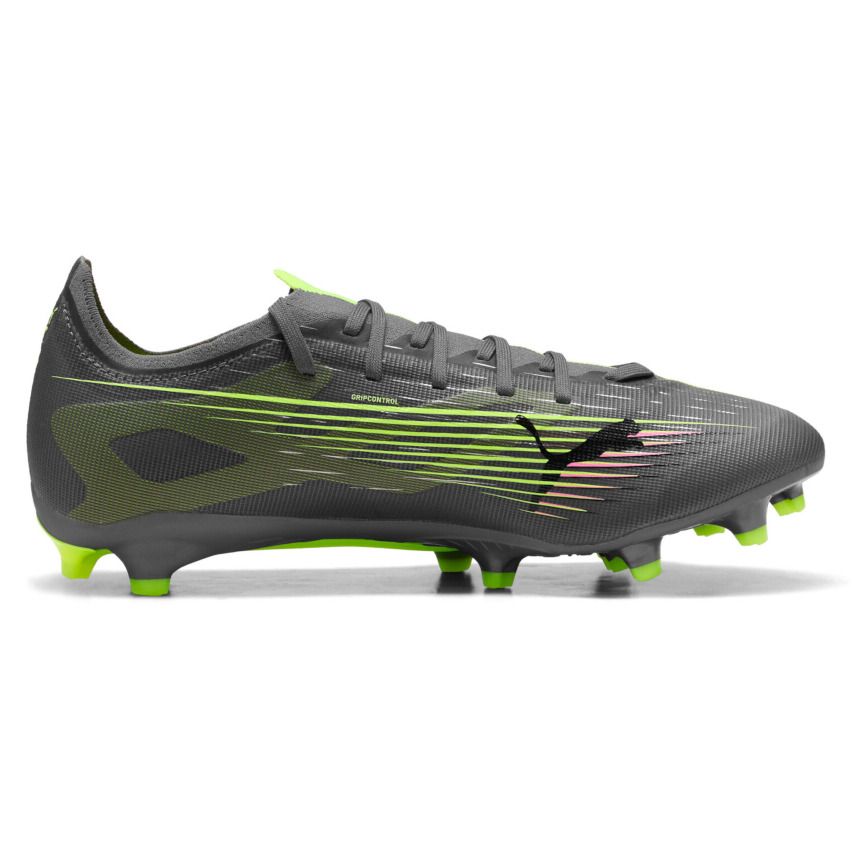 Chaussures Rugby ULTRA 5 MATCH FG/AG Crampons Moulés Terrain Sec Gris/Vert - Puma