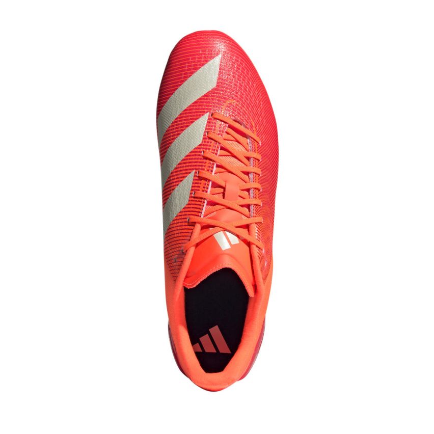 Chaussures Rugby Adizero RS15 Pro SG Crampons Hybrides Tout Terrain Rouge et orange - Adidas