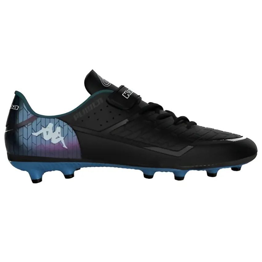 Chaussures Rugby Enfant FG Noir Bleu Kappa