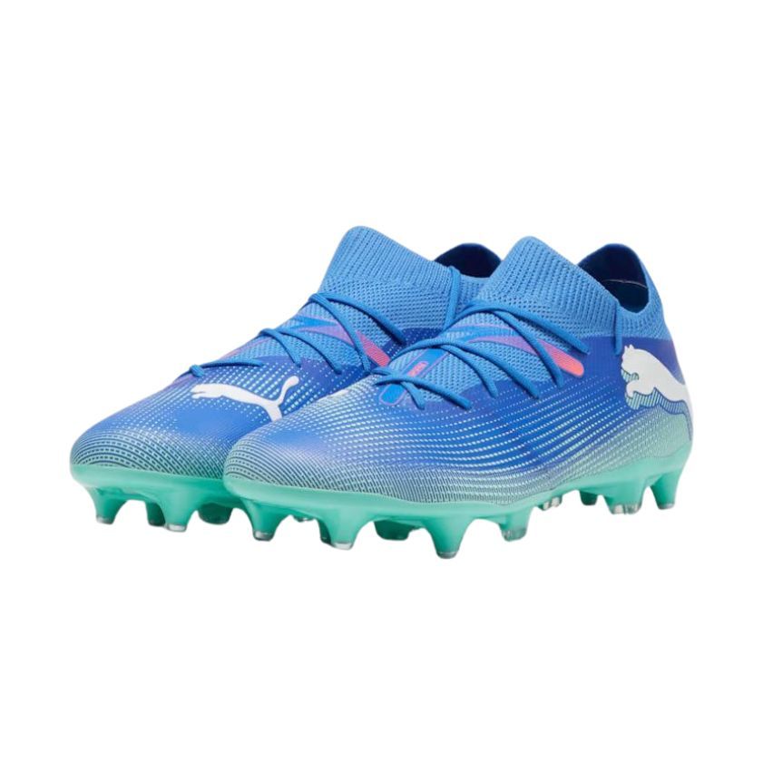 Chaussures Rugby Future 7 Match MxSG Crampons Hybrides Tout Terrain Bleu - Puma