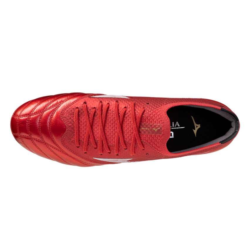 Chaussures rugby MORELIA NEO BETA JAP MIX crampons hybrides rouge - Mizuno