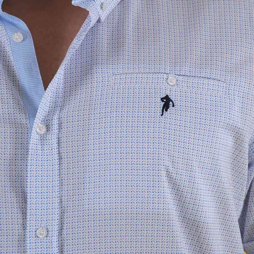 Chemise à manches courtes à motifs géométriques