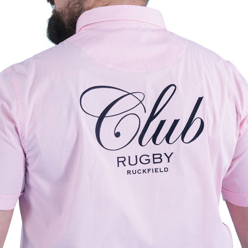 Chemise à manches courtes rose Rugby Club - Ruckfield