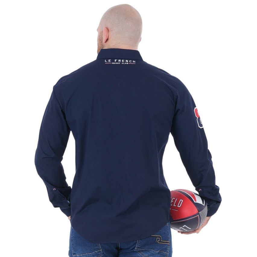 Chemise marine manches longues French Rugby Club - Ruckfield