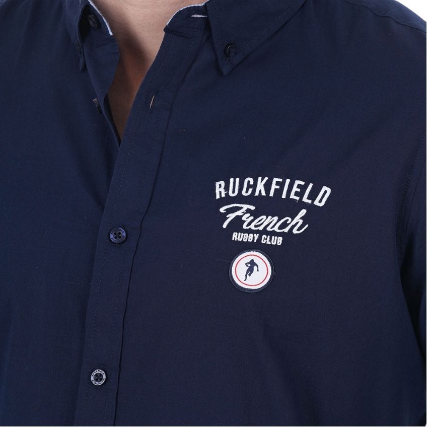 Chemise marine manches longues French Rugby Club - Ruckfield