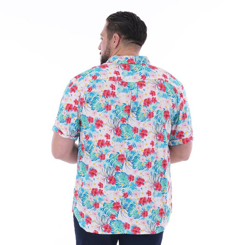 Chemisette Tropical Rugby blanche à imprimé - Ruckfield
