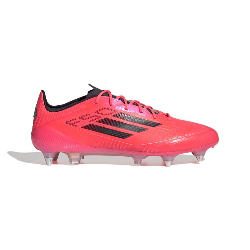 Chaussures Rugby F50 Elite SG Crampons Hybrides Tout Terrain Rose Noir Adidas