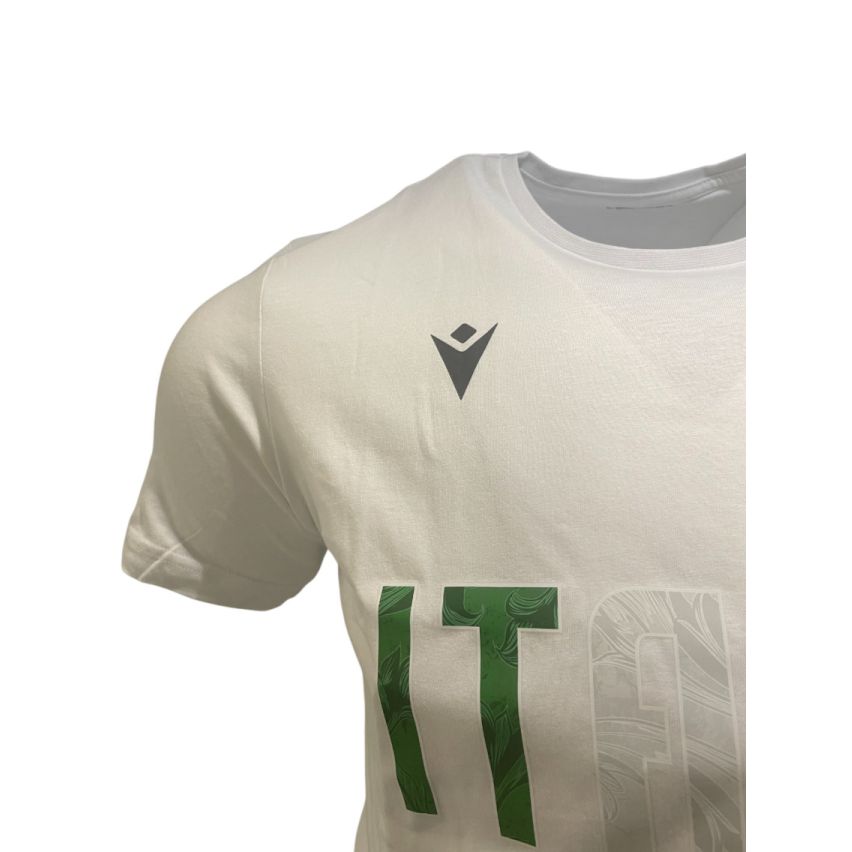 T-Shirt Rugby Italie Blanc - MACRON