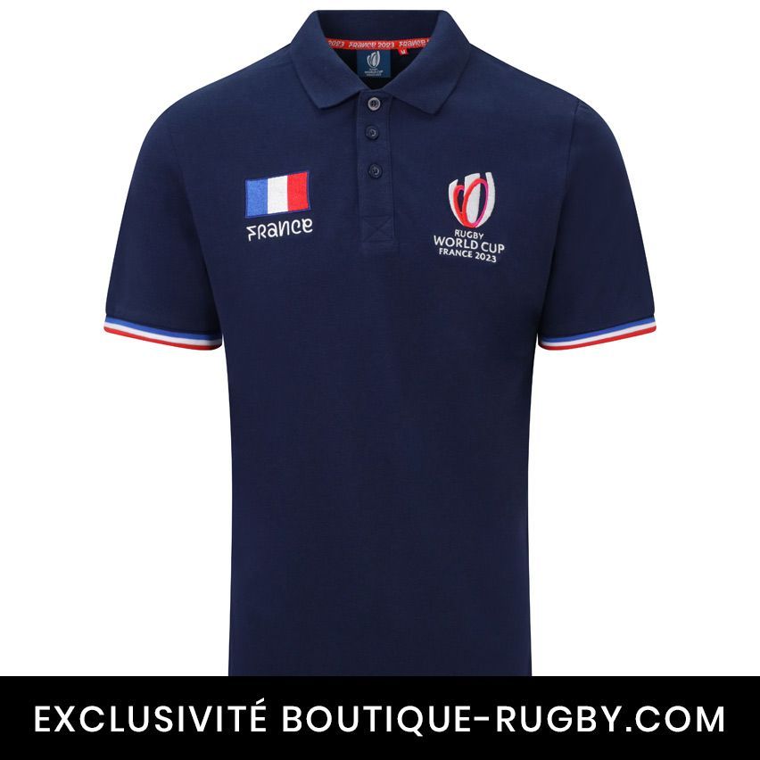 Polo XV de France rugby blanc homme
