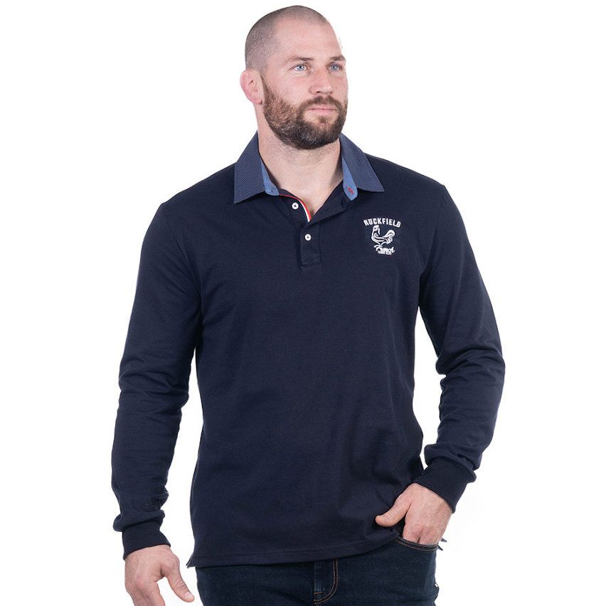 Rugby Club Polo Rugby Homme Manche Longue Polo Rugby FRC Ruckfield